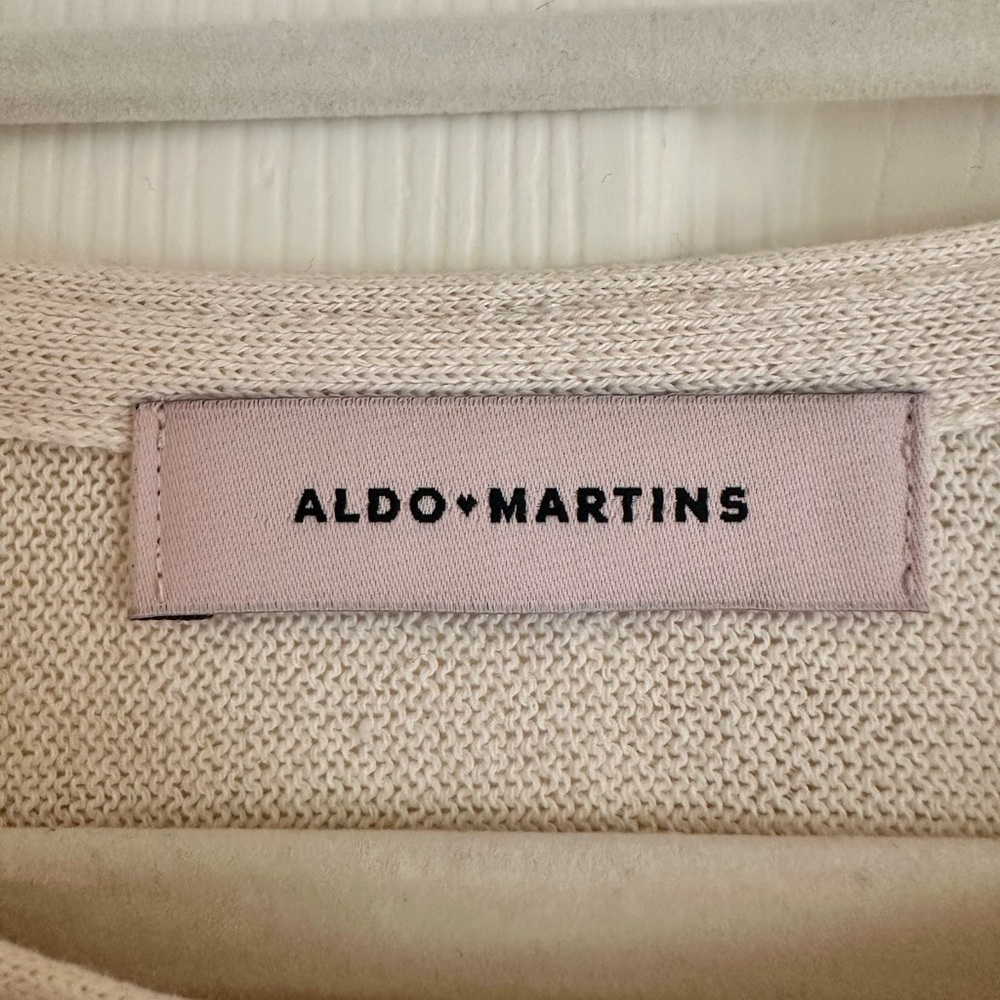 Aldo Martins Floral Statement Knit Sweater Cream Multicolor XS - Picture 5 of 5